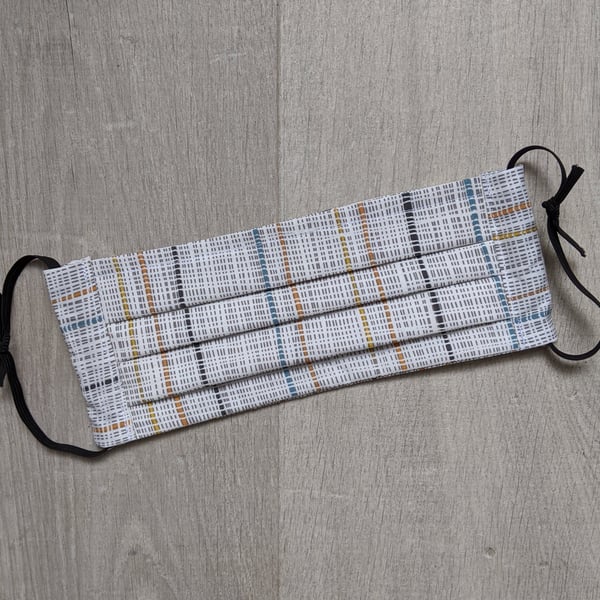 Stripe Fabric Face Mask with adjustable elastic - Charity donation