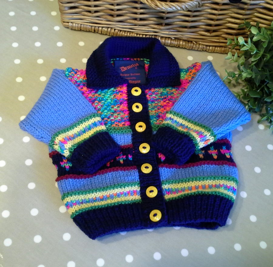 Unisex Baby Fairisle Cardigan  3-9 months size