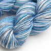 SALE: White Horses - Silver Sparkly superwash merino 4-ply yarn