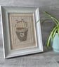 Hand Embroidered Framed Seedhead Picture - Image 5