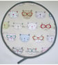 Cat Aga Hob Lid Mat Pad Hat Round Cover Surface Saver Cute Cats in Glasses - Image 1