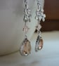 PEACH AND SILK SILVER PLATED CHERRY BLOSSOM EARRINGS.  - Image 1