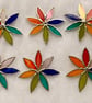 Stained glass rainbow flower