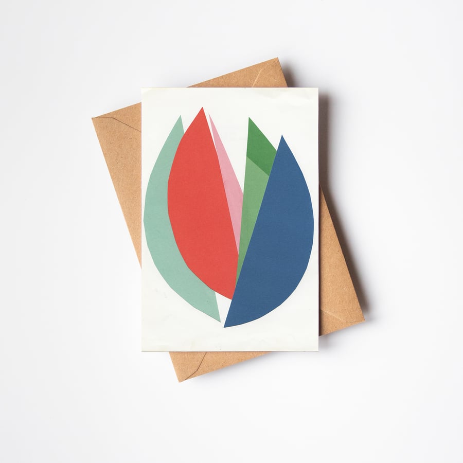 Abstract Flower Greeting Card - Bloom