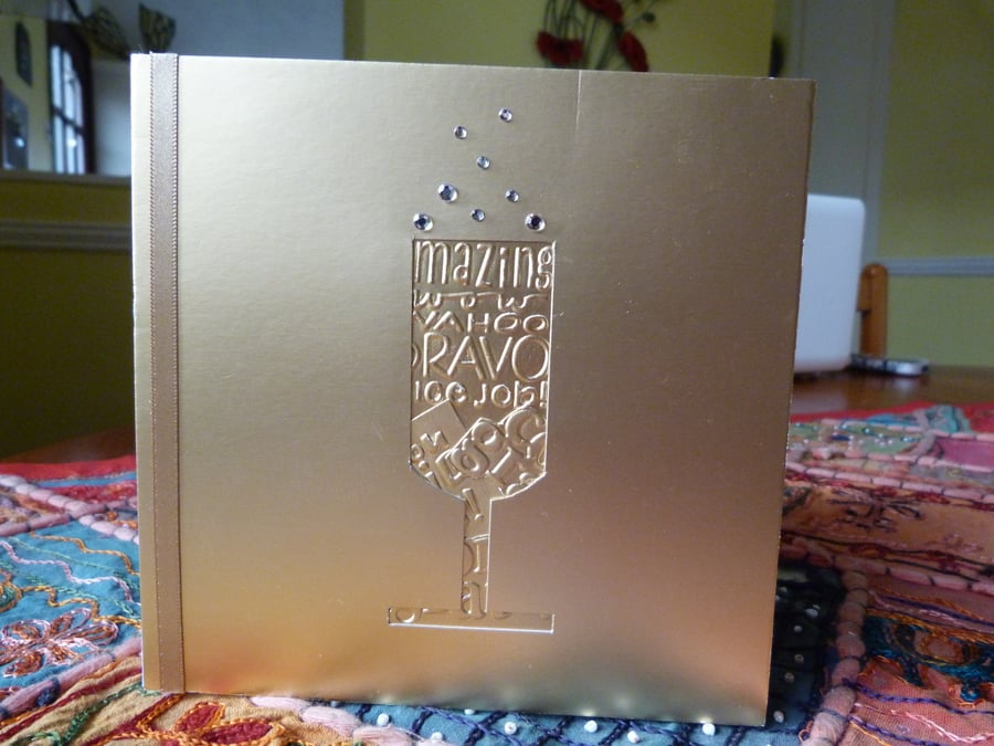 Gold Congratulations Card