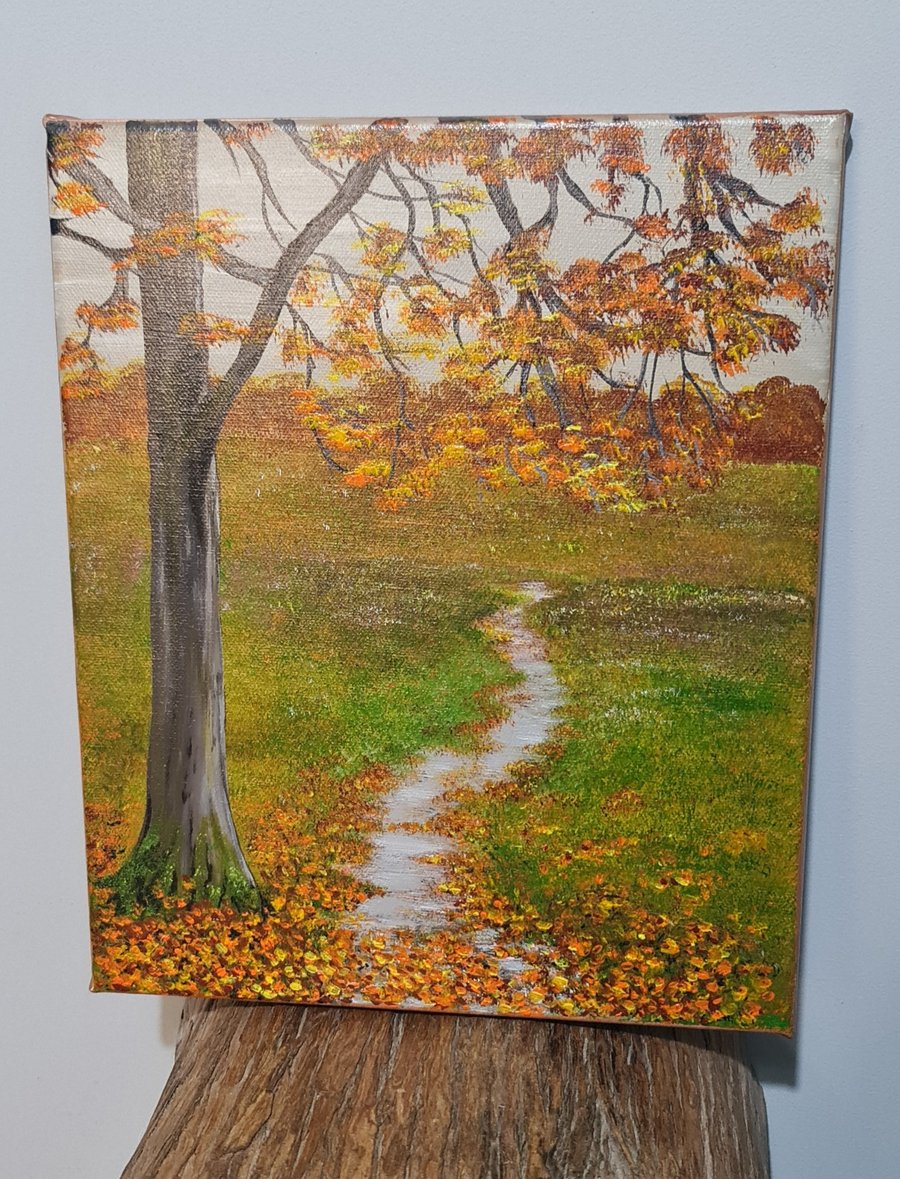 "Autumn Vibes" an original painting on canvas. 