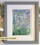 Bluebells mixed media painting, original floral artwork, spring gift