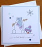 Snowman Christmas Card - Bah Humbug