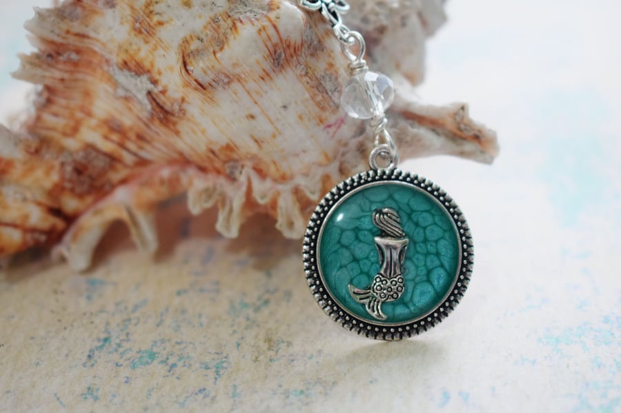 Mermaid Pendant Necklace, Ocean Themed Jewellery