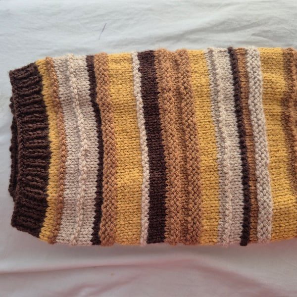Hand knitted dog coat 