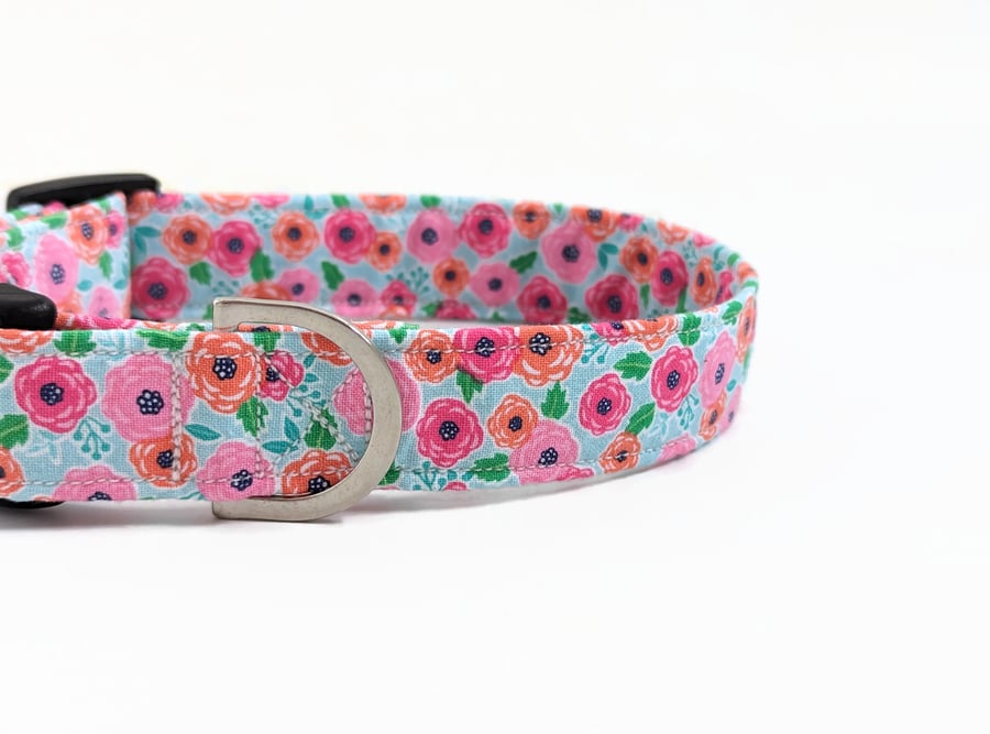 Spring Blooms Dog Collar, Dog Lead, Girl Dog Collar