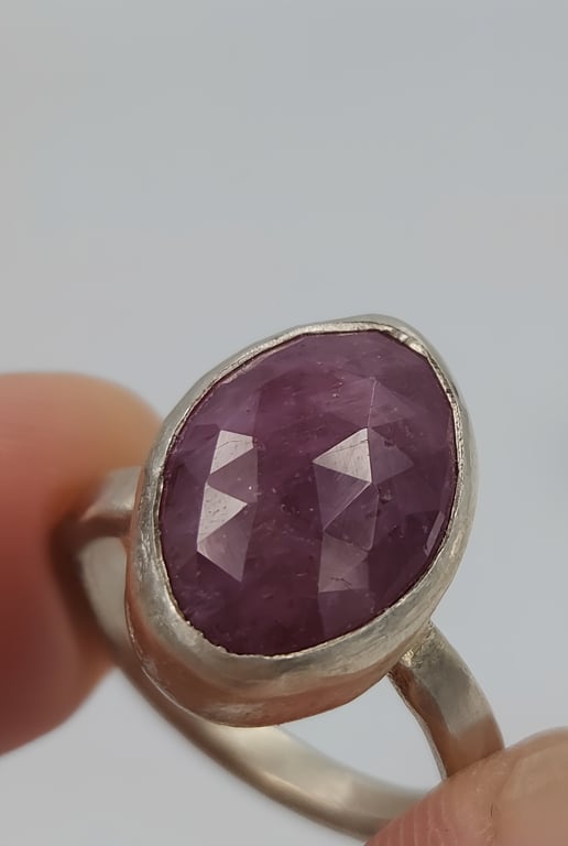 Pink Sapphire Slice Ring