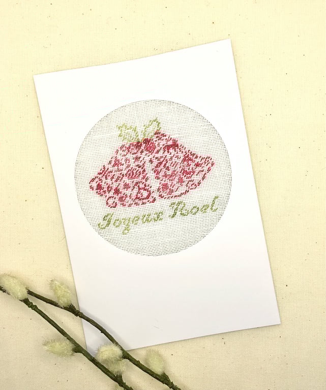 Happy Nöel & Bonne Année Petit Point Christmas & New Year Card