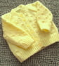 16" Lemon Round Neck Knots Pattern Cardigan