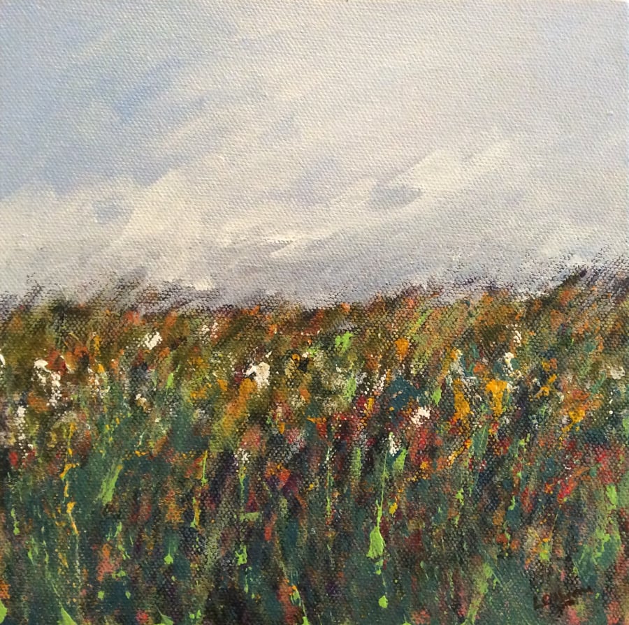 Flower meadow - acrylic on canvas