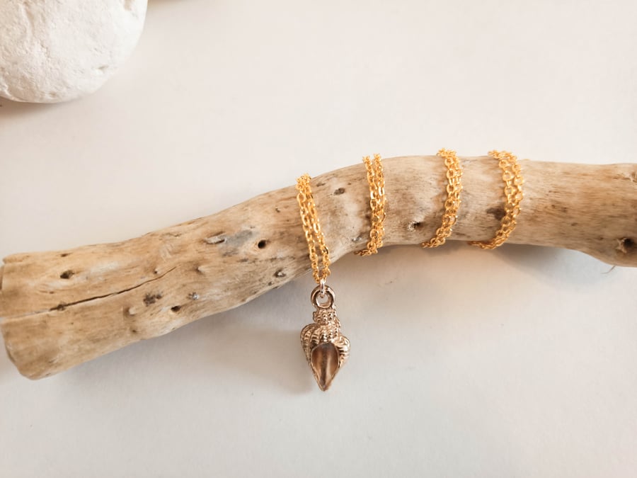 Gold Conch Necklace  