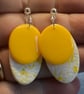 Marbled Oval Drop Earrings - Image 2