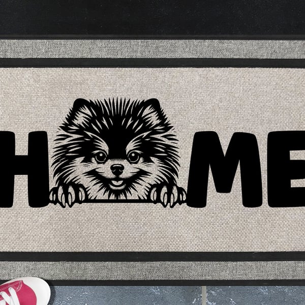 Pomeranian Home Door Mat No.2 - All Weather Doormat - 45x70cm 