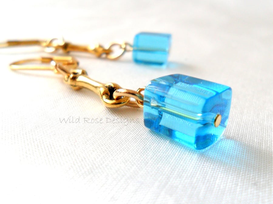 Blue earrings - Sale item!