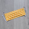Yellow Polkadot Fabric Face Mask with adjustable elastic - Charity donation