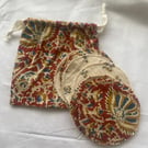 Handmade face wipes with sweet little drawstring bag