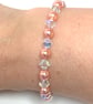 Peach Pearl and Crystal Bracelet, Austrian Crystal and Pearls, Wedding Jewellery - Image 5