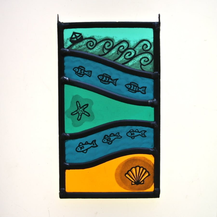 Stained glass Panel - Ocean Tales