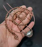 Antique Copper Spiral Bun Cage, Twisted Copper Hair Pin,Bun Holder for Long hair - Image 4