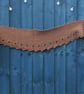 Hand knit natural coloured Alpaca scarf with beaded edging - Design S145 - Image 7