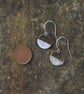 Silver and Copper Half Moon Dangle  Earrings - Image 2