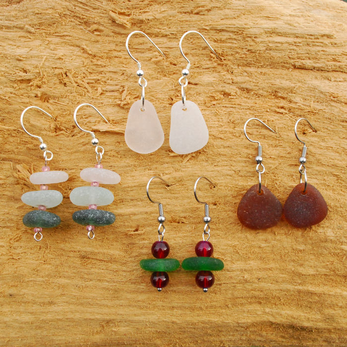Earrings from your sea glass 
