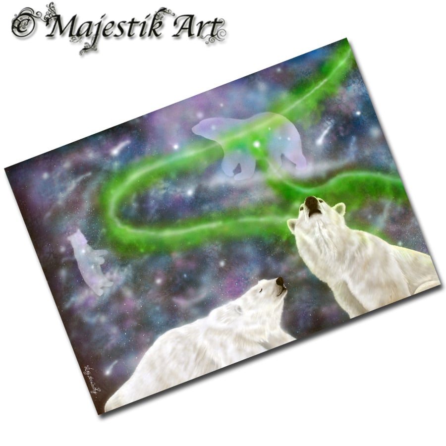 Archival ACEO Polar Bears Print 'Before it's too late' By V Kenworthy