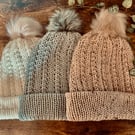 Winter Warmer Ladies Beanie Hat - Hand Made Slouch Hat - 