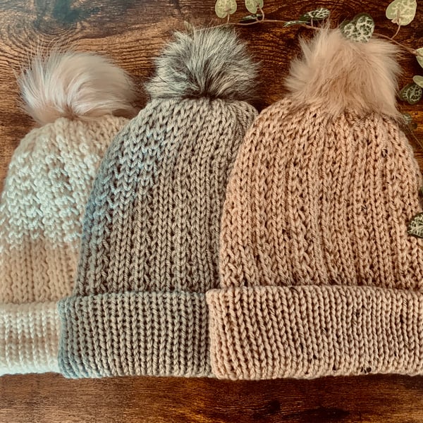 Winter Warmer Ladies Beanie Hat - Hand Made Slouch Hat - 