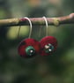 Red Copper Circles with Amazonite Bead - Image 1
