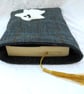 Herringbone Wool Book Sleeve: Ghost, paperback protector - Image 2