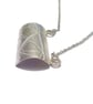 Handmade Scribble Print Sterling Silver Pendant, One of a kind design - Image 4