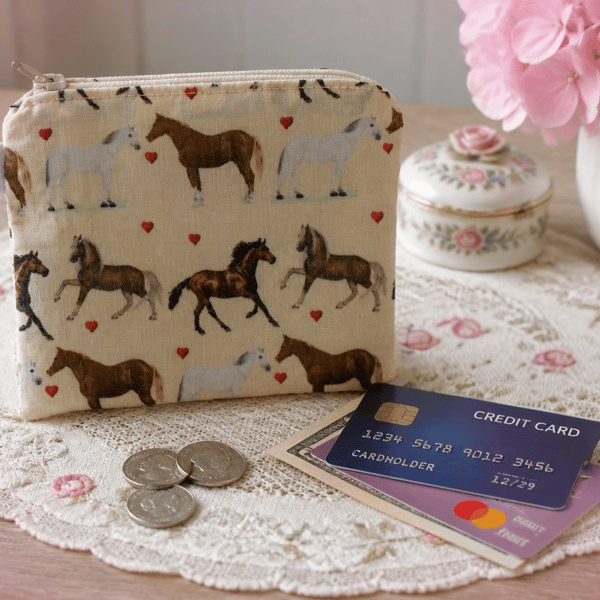 Horses Purse or Card Holder 