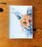 Fox Notebook, Red Fox Notepad, A5 Size, Spiral bound, Wildlife Art Notebook, Pad