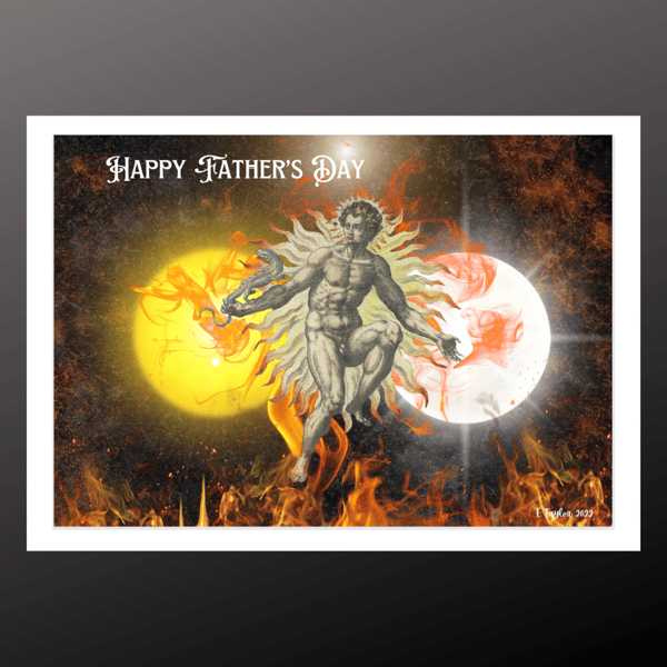 Happy Fathers Day  Warlock Wiccan Pagan Fantasy Art Alternative DAD