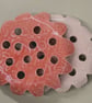 Ceramic christmas print flower frog, white - Image 2