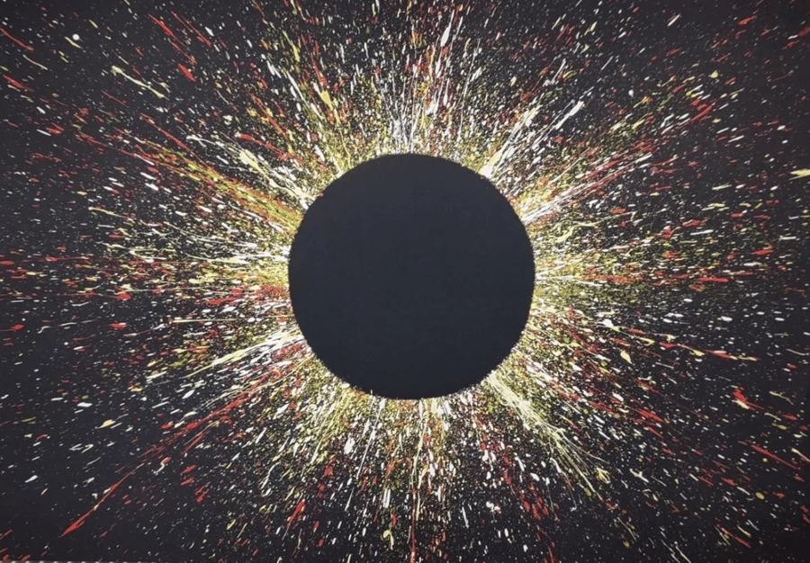 STAR COLOUR 4 - modern abstract art action painting