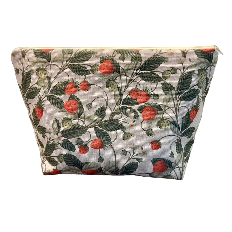Strawberry Flowers Large Project Bag