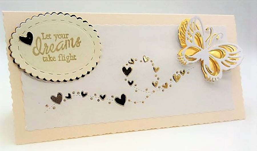 Let Your Dreams Take Flight Encouragement and Supportive Card  FREE P&P TO U.K. 