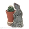 Ceramic Moon Gazing Hare Pottery Hare decoration natural clay rabbit