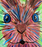 Original colourful hare or rabbit 8x10"  - Image 3