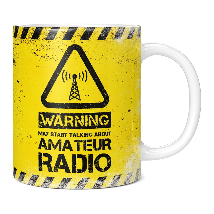 Warning May Start Talking About Amateur Radio 11oz Coffee Mug Cup - Perfect Birt