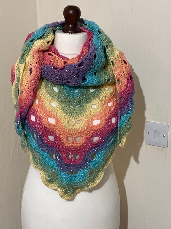 Pastel Sparkle Shawl 