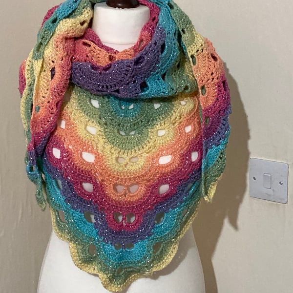 Pastel Sparkle Shawl 
