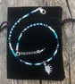 Blue Beaded & Conch Shell Anklet. Sterling Silver.  - Image 8